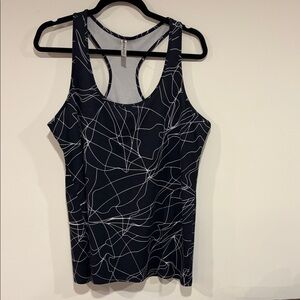 Women's Fabletics Black and White Racerback Tank Top